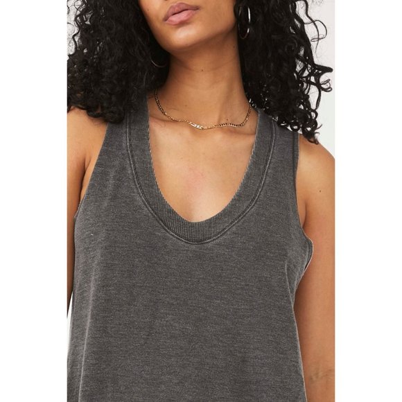 🎉LAST CHANCE🎉 NWT Free People Cozy Girl Tank / Washed Black - Picture 5 of 7